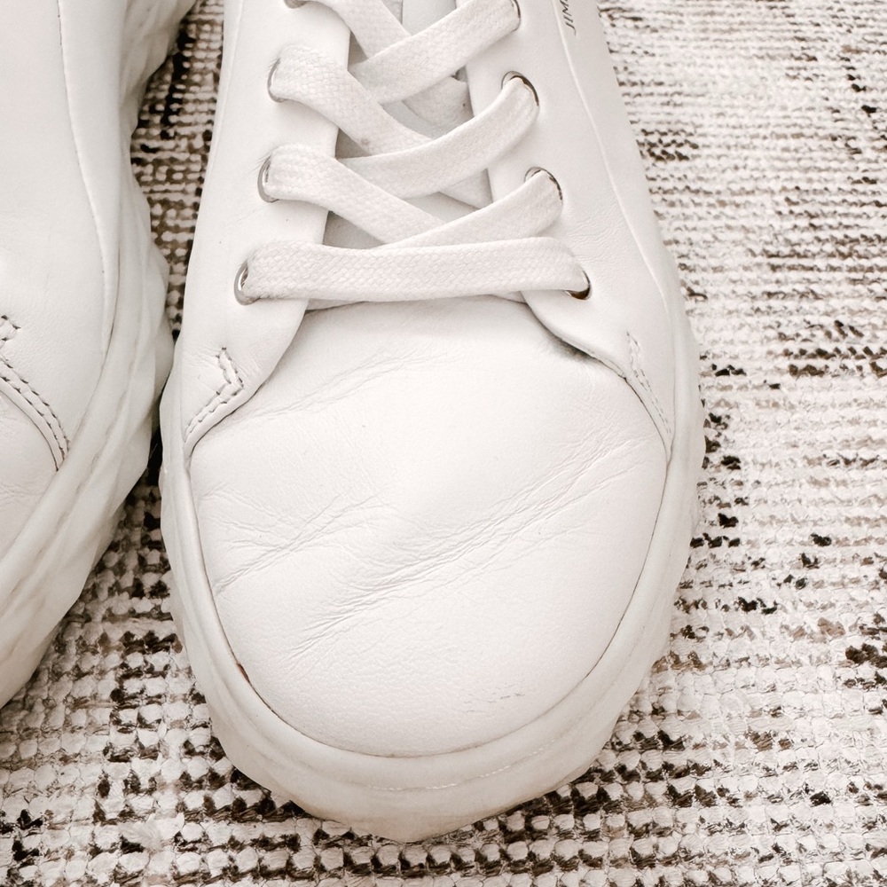 Jimmy Choo Diamond Light/F Leather Low-Top Trainers - Picture 14 of 16
